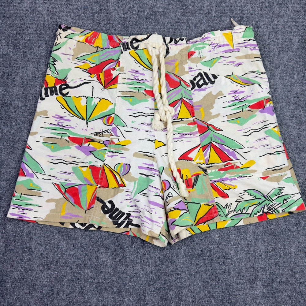 Que Pasa by Chryssa Shorts Womens S Colorful Vintage‎ Beach 80s Coastal Tropical